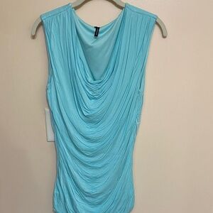 Maurices Aqua Draped Tank Top